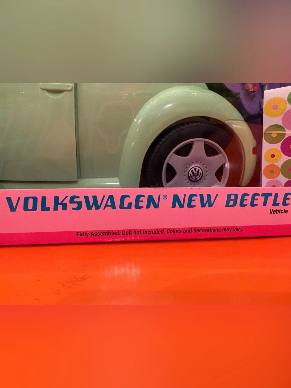 Barbie 2002 Lime Green Volkswagen New Beetle Play Car